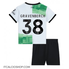 Liverpool Ryan Gravenberch #38 Seconda Maglia Bambino 2023-24 Manica Corta (+ Pantaloni corti)